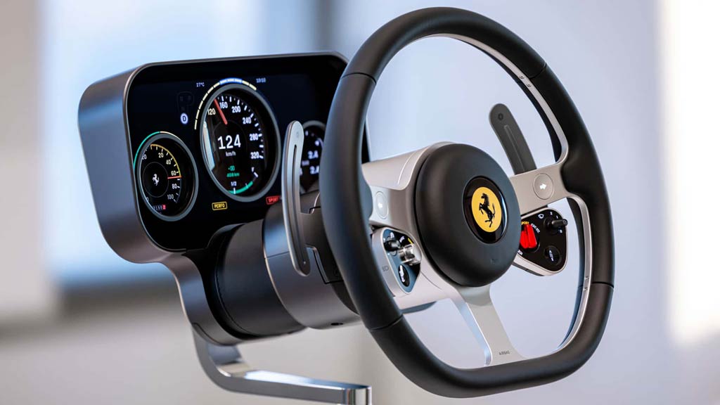 Pantalla y cuadro de mandos del ferrari eléctrico