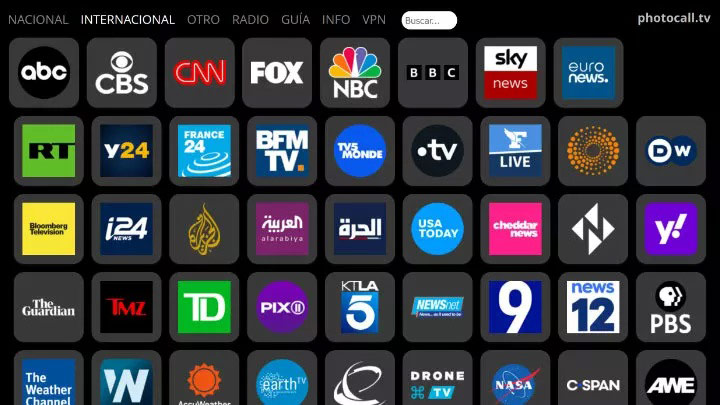 Ejemplos de los miles de canales de tv de una iptv